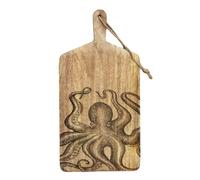 Octopus Chopping Board Large Burnt Engraved Animal Rope Hanger Serving Platter 50cm