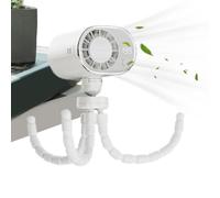 Octopus Clip Fan, 199 Speed Truck Led Display, 360° Rotation Type C Charging Accessory for Kids Adults Students for Travel Camping Kitchen Dorm Classroom Office Organization
