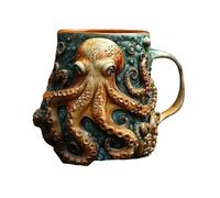 Octopus Coffee Mugs | Oceans Creature Octopus Mug, Funny Ceramic Cup, Octopus Shaped Statue Cup Coffee Mug | Resin Beverage Drinkware for Sea Lovers