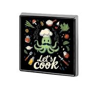 Octopus Cook Funny Lapel Pins Square Brooch Pin 0.7 Inches Badge Clothes Accessories for Men Women