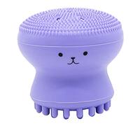 Octopus Cute Silicone Face Brush for Massage Remove Scrub Deep Cleansing Light Purple, 2.08x2.08x1.65 in