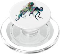 Octopus Decor Mermaid Sea Creature Ocean Watercolor Art PopSockets PopGrip for MagSafe