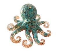 Octopus Decorations, Long Tentacles Octopus Figurines Resin Crystal Squid Statue, 10Cm/3.9Inch Nautical Home Decor Figurine, Decorative Sea Animal Collectible Figurines for Bookshelf Collection