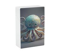 Octopus Design Cigarette Case 85mm King Size, Crushproof Plastic Cigarette Box Holder for Men Women Cigar Protective Cover Waterproof Cigarettes Holder 20 Capacity