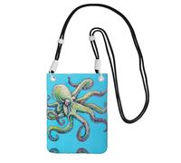 Octopus Design Printing Small Phone Crossbody Shoulder Holsters Bag,Fits All Cell Phones,Use For Running,Walking,Biking
