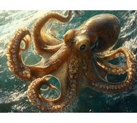 Octopus Diamond Art Painting, Paint by Numbers for Adults Biology, 5D Diamond Painting with Round Drill, Crystal Arts and Cafts for Adults, Small Dimond Art 12x16inch Canvas for Wall Decor,Model169