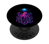 Octopus DJ Disco Party Underwater Music Mixer PopSockets Adhesive PopGrip