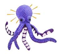 Octopus Dog Toy - Plush Interactive Chew, Squeaky Play | Teething Aggressive Chewer Indoor Outdoor Backyard Travel Beach Pool Entertainment Energy Burn Small Medium Large Dogs Green Purple