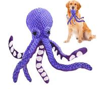 Octopus Dog Toy - Soft Plush Pet Toy, Squeaky Teething Game, Smooth Design Tough Chewable Plaything | Dog Entertainment Accessory for Indoor Backyard Pool Beach Travel Aggressive Chewers Puppies Adult