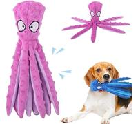 Octopus Dog Toys,No Stuffing Crinkle Dog Toys for Aggressive Chewers, Durable Interactive Chew Toys for Small, Medium Dogs Training and Reduce Boredom (Purple)