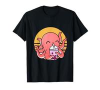 Octopus Drinking Bubble Tea T-Shirt