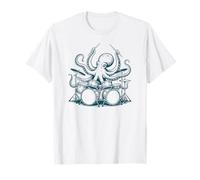 Octopus Drummer - Funny Sea Creature Playing Drums T-Shirt