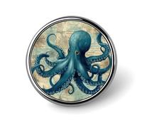 Octopus Enamel Pins Sets Marine Life Pins For Backpacks Ocean Theme Badge Pins Summer Beach Button Pins Vintage Nautical Ocean Beach Pin Gift For Women Girls Mom Teacher Housewarming Gift