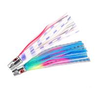 Octopus Fishing Lure Bait 16.5cm 55g Topwater Trolling Subbait with 3D Tuna Design for Sea, Lake, River Use Compatible with Rock, Boat and Ice Fishing(A)
