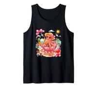 Octopus Floral Costume On Beach Matching Summer Vacation Tank Top
