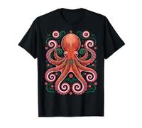Octopus Floral Nautical Vibrant Mandala Ocean Boho Aesthetic T-Shirt