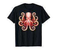 Octopus Floral Nautical Vibrant Mandala Ocean Boho Aesthetic T-Shirt