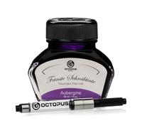 Octopus Fluids Aubergine Writing Ink with Converter, Fountain Pen Ink, Aubergine 30 ml