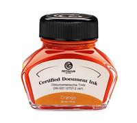 Octopus Fluids Document Ink Orange, Indelible Ink, Certified to DIN ISO 12757-2, Orange, 30 ml