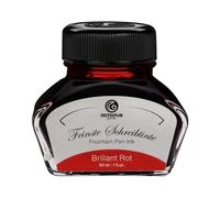Octopus Fluids Fountain pen ink in ink glass,Writing ink for fountain pen, Fountain pen ink in Brilliant Red 30ml, inkpot, Calligraphy Ink