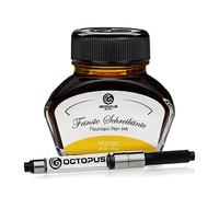 Octopus Fluids Mango Writing Ink with Converter, Fountain Pen Ink, Orange 30 ml
