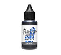 Octopus Fluids Resin Ink Night Blue - Alcohol Ink for Epoxy and UV Resin Art, Translucent Color Dye Liquid, 30 ml, Blue