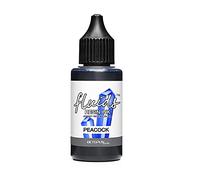 Octopus Fluids Resin Ink PEACOCK, Alcohol Ink for Epoxy Resin and UV Resin, epoxy resin colour translucent for resin art, resin dye liquid, 30 ml, blue