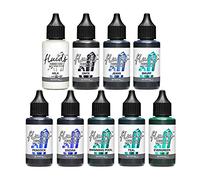 Octopus Fluids Resin Ink Set Blue, Alcohol Ink for Epoxy Resin and UV Resin, 9X 30 ml, epoxy Resin Colour
