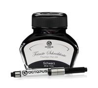 Octopus Fluids Schwarz Writing Ink with Converter, Fountain Pen Ink, Black 30 ml