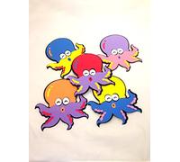 Octopus Foam Wall Stickers for Nursery or Playroom - Set of 5