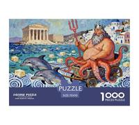 Octopus, Greek Mythology Jigsaw Puzzle Waterproof 1000 Piece Puzzles for Adults Colourful Challenging Games