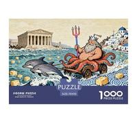 Octopus, Greek Mythology Jigsaw Puzzle Waterproof 1000 Piece Puzzles for Adults Colourful Home Decoration