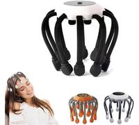 Octopus Head Massager Scalp,Head Massager Scalp Stress Relax,Electric Scalp Massager Head Grabbing Massager, 4 Modes,Hair Scalp Relaxation,Fatigue Relief,Deep Sleep (White)