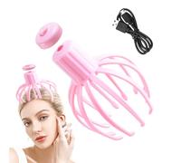 Octopus Head Massager Scalp - Rechargeable Scraper Octopus Head Massager Scalp, Electric | Cordless Portable Scrubber for Stress Relaxation 12 Fingers Hair Growth Stimulator Body Relaxing