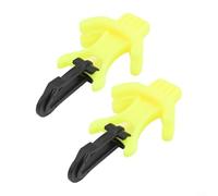 Octopus Holder Set for Scuba Divers 2 Pack of Reliable Mouthpiece Retainers with Clips (Yellow)