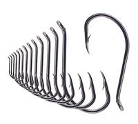 Octopus-Hook-Fishing-Beak-Circle-Hooks-Freshwater-Red-Black-100-50 Pack (2-Black, Size:6 100-Pack)