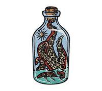 Octopus in The Bottle Iron-on Patch, sea ironable Patch, Lake Fish Embroidery Patch, Sun Badges Finally Home