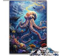 Octopus in The Ocean JigsawPuzzle 1000 Pieces for Adults, Challenging Game Toys Wall Decoration Unique Birthday And Xmas Gifts (26x38cm)