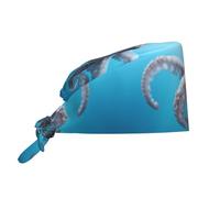 Octopus in The Sea Sweat-Absorbent and Breathable Work hat - Suitable for Construction Sites/Gardening/Outdoor Work Black