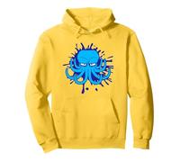 Octopus ink stain drop graffiti spray evil bad mood cartoon Pullover Hoodie