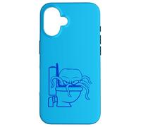 Octopus inside toilet bowl flush evil dangerous bad mood fun Case for iPhone 16