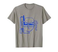 Octopus inside toilet bowl flush evil dangerous bad mood fun T-Shirt