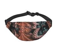 Octopus Intertwined Fanny Pack for Men Women Belt Bag Fashion Waist Bag Everywhere Crossbody Bag Wallet Hip Bum Bag with Adjustable Strap Waterproof Chest Bag for Travel Hiking Sports, Black, One Size