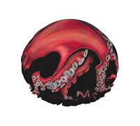 Octopus Intertwined Shower Cap Shower Caps For Women Double-Layer Waterproof Shower Caps, Reusable.