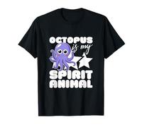 Octopus is My Spirit Animal Kawaii Cartoon Funny Octopuses T-Shirt