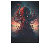 Octopus Island Puzzles 1000 Pieces Wooden Jigsaw Puzzle for Adults Brain Exercise Challenge Game Gift for Kids Children Jigsaws （78×53cm）