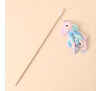 Octopus & Jellyfish Cat Teaser Wand - Interactive Cat Toy with Wooden Rod, Bell & Plush Design, Durable Cat Wand for Batting, Chasing & Self-Play (pink jellyfish)