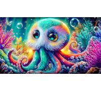 octopus Jigsaw Puzzle 1000 Piece Recycled Paper Great Gift Idea Challenging Puzzles for Adults and Kids Age 12 Years + 38x52cm/1000pcs