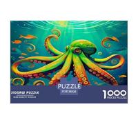 Octopus Jigsaw Puzzle 1000 Pieces Fit Adults Or Families Together Puzzle Game for The Whole for Women Home Decoration 100% Recvcled Cardboard 38x26cm/1000pcs