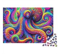 Octopus Jigsaw Puzzle The Underwater World 1000 Pieces Thick Cardboard Premium for Adults Jigsaws Gift Classroom Puzzle 70x50cm/1000pcs